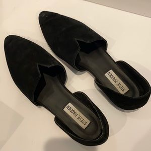 Steve Madden Black Suede Flats